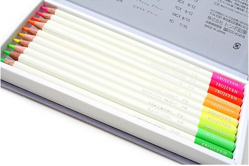 Creioane colorate Irojiten, Volum 7, 8, 9 Seascape, 30 culori/set Tombow
