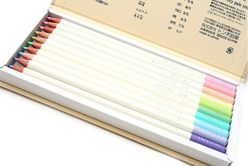 Creioane colorate Irojiten, Volum 7, 8, 9 Seascape, 30 culori/set Tombow