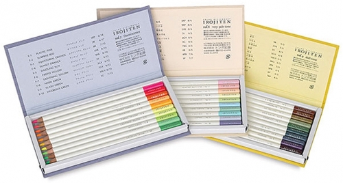 Creioane colorate Irojiten, Volum 7, 8, 9 Seascape, 30 culori/set Tombow