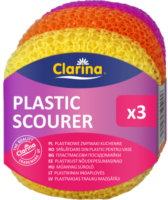 Spalator din plastic pentru vase Clarina, 3 buc/set, colorate