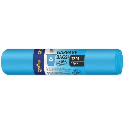 Saci menajeri strong, Ldpe, Clarina, 120L 10/rola, albastru 