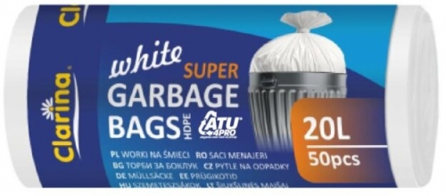 Saci menaj HDPE, 20L, 50 buc/rola Clarina