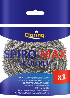 Burete spiralat Clarina, inox, MAX