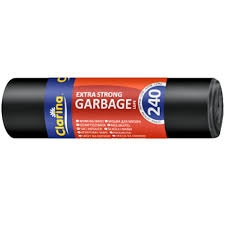 Saci menaj extra strong LDPE Clarina, 240L, 10 Buc/rola