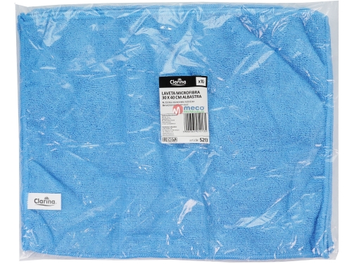 Laveta microfibra albastra universala Clarina 30x40cm, 10Buc/set