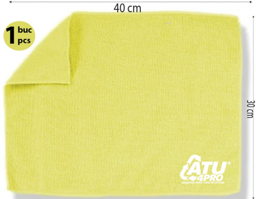 Laveta microfibra galbena universala Clarina 30x40cm, 10Buc/set