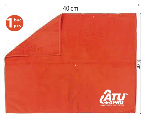 Laveta microfibra rosie universala Clarina 30x40cm, 10Buc/set