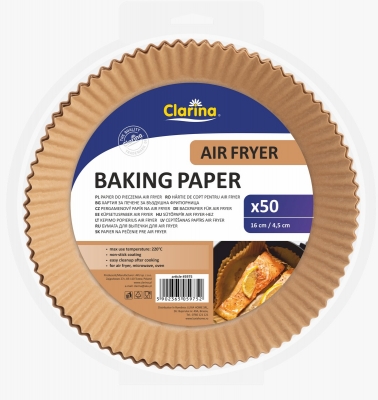 Hartie Air Fryer rotunda Clarina, 16 x 4.5cm, 50 buc/set