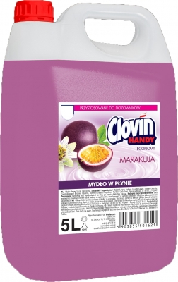Sapun lichid, 5l, maracuja cu glicerina, Clovin