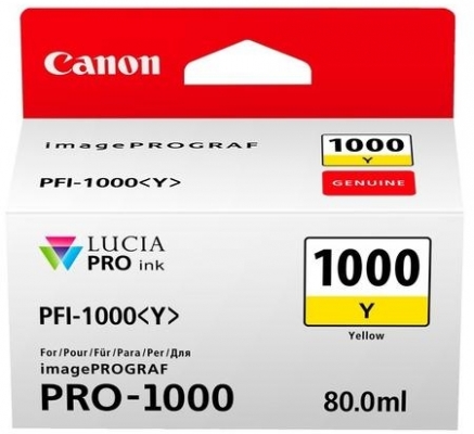 Cartus Yellow Pfi-1000Y 80Ml Original Canon Imageprograf Pro-1000