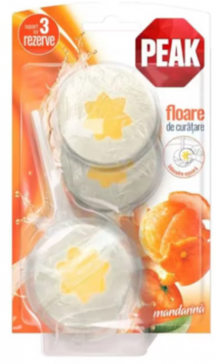 Rezerva odorizant wc, Floare Mandarina, 3x45g, Peak