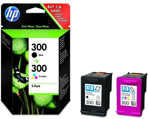 Combo Pack Nr.300 Bk+Col Cn637Ee Original Hp Deskjet D2560