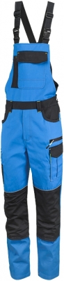 Pantalon cu pieptar, albastru / negru / galben, Comfort, Rock Safety