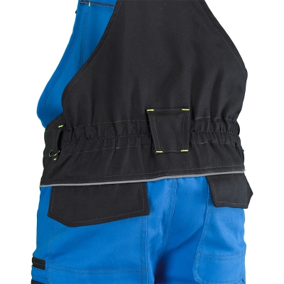 Pantalon cu pieptar, albastru / negru / galben, Comfort, Rock Safety