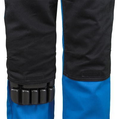 Pantalon cu pieptar, albastru / negru / galben, Comfort, Rock Safety
