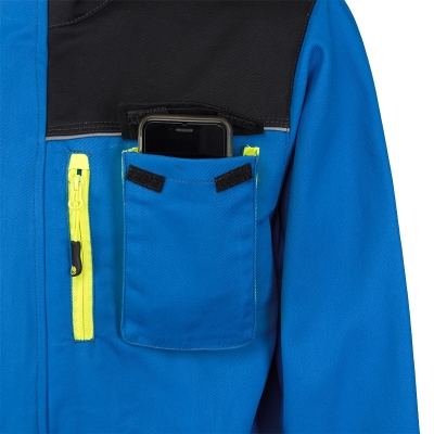Geaca, albastru / negru / galben, Comfort, Rock Safety