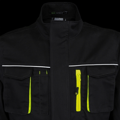 Geaca, negru / galben, Comfortm, Rock Safety