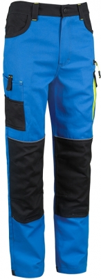 Pantaloni cu talie inalta, albastru / negru / galben, Comfort, Rock Safety