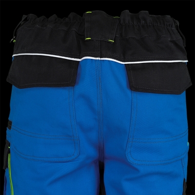 Pantaloni cu talie inalta, albastru / negru / galben, Comfort, Rock Safety