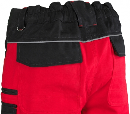 Pantaloni cu talie inalta, rosu / negru, Comfort, Rock Safety