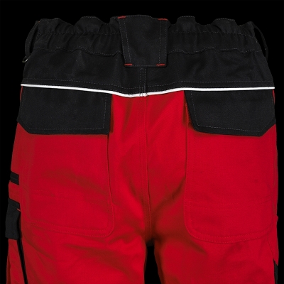 Pantaloni cu talie inalta, rosu / negru, Comfort, Rock Safety