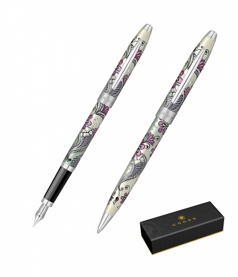 Set stilou + pix Botanica Purple Orchid CT Cross