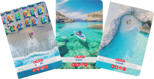 Caiet A4, 60 file, patratele, Summer, Herlitz, diverse modele