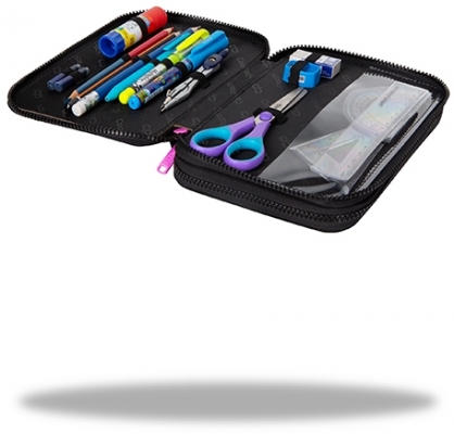 Penar echipat Jumper XL, 38 piese, 2 fermoare, B&W Scribble, CoolPack