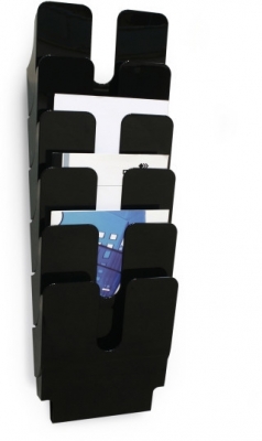 Tavita verticala Flexiplus format A4 portret negru, 6 buc/set Durable