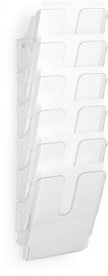 Tavita verticala Flexiplus format A4 portret transparent, 6 buc/set Durable