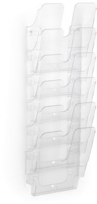 Tavita verticala Flexiplus format A4 portret transparent, 6 buc/set Durable