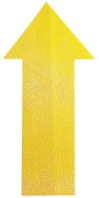 Marcaj autoadeziv pentru podea forma sageata 50 x 200 mm galben 10 buc/set Durable