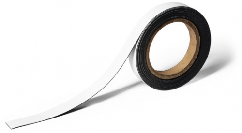 Banda magnetica pentru etichetare 20 mm, 5 m alb Durable