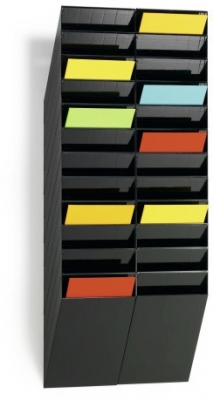 Tavita verticala Flexiboxx format A4 portret alb, 12 buc/set Durable