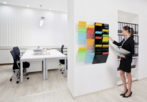 Tavita verticala Flexiboxx format A4 portret alb, 12 buc/set Durable