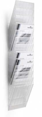 Tavita verticala Flexiboxx format A4 portret transparent, 12 buc/set Durable