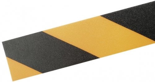 Banda autoadeziva pentru marcat locatii Duraline Strong 50 mm x 30 m negru-galben Durable