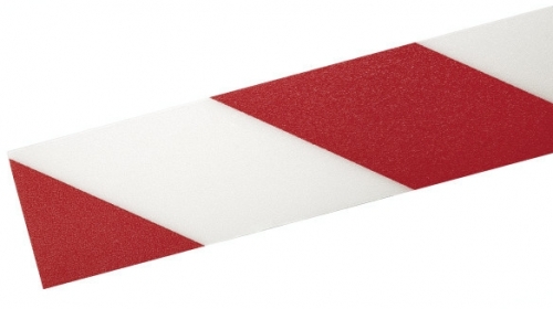 Banda autoadeziva pentru marcat locatii Duraline Strong 50 mm x 30 m alb-rosu  Durable