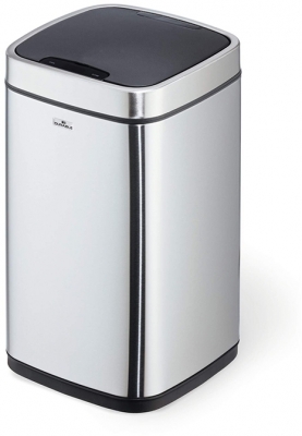 Cos de gunoi No Touch, deschidere automata, cu senzor, 12 L, argintiu Durable