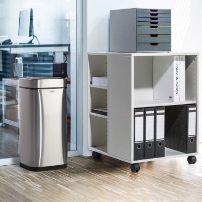 Cos de gunoi No Touch, deschidere automata, cu senzor, 21 L, argintiu Durable