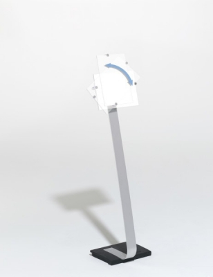 Stand cu panou de informatii, A4, Crystal, argintiu Durable