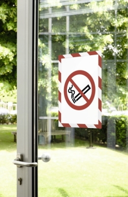 Rama magnetica autoadeziva Duraframe Security, A4, alb-rosu, 2 buc/set Durable
