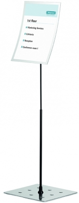 Stand cu panou de informatii, A3, cadru magnetic, Duraview, argintiu Durable