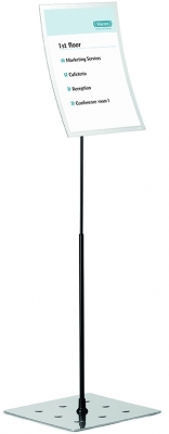 Stand cu panou de informatii, A3, cadru magnetic, Duraview, argintiu Durable