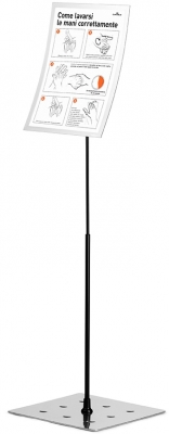 Stand cu panou de informatii, A3, cadru magnetic, Duraview, argintiu Durable