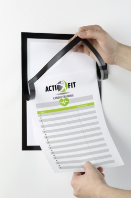 Rama magnetica autoadeziva Duraframe Note, cu suport pix, A4, negru Durable 