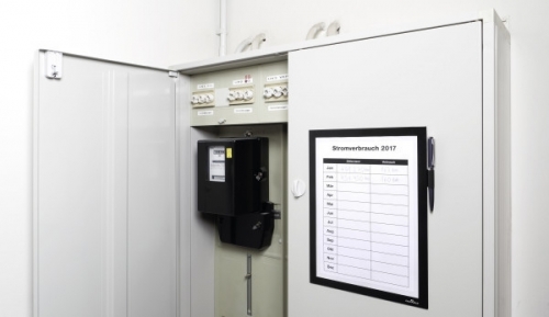 Rama magnetica autoadeziva Duraframe Note, cu suport pix, A4, negru Durable 