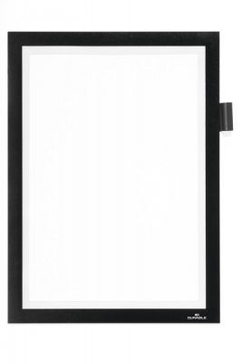 Rama magnetica autoadeziva Duraframe Note, cu suport pix, A4, negru Durable 