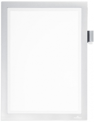 Rama magnetica autoadeziva Duraframe Note, cu suport pix, A4, gri Durable