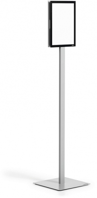 Stand informativ basic, pentru podea, A4, gri inchis Durable 